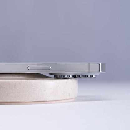 Einova Classic Stone – Marble Wireless Charging Pad Designed in Italy, Integrated 6 ft USB-C Cable, Smartphones, Wireless Earbuds, Smartwatches – Cream Marble - color: Cream marble – Classic Stone