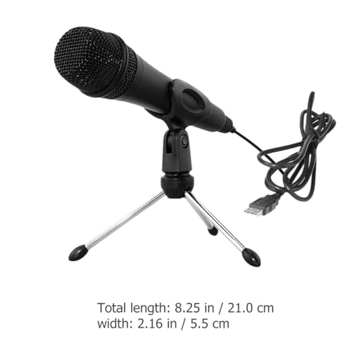 Vaguelly USB Condenser Microphone Wired Gaming Mic for Laptop Desktop Podcast Streaming with Mute Button and LED Indicator, Multipurpose Mic for Music, Meeting, and Live Recording
