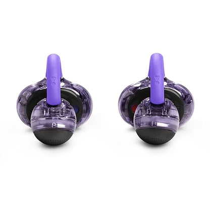 JBL Soundgear Clips Open Ear Headphones for Situational Awareness - Purple | Up to 32 Hours Total Playtime With Speed Charge, Sweat Resistant, Noise-Reducing Mics, App Control For Custom Audio - color: Purple