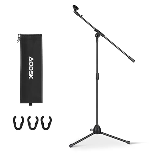 AODSK Deluxe Tripod Mic Stand with Boom Arm&Twist Clutch (Upgraded Version) - style: Upgraded version