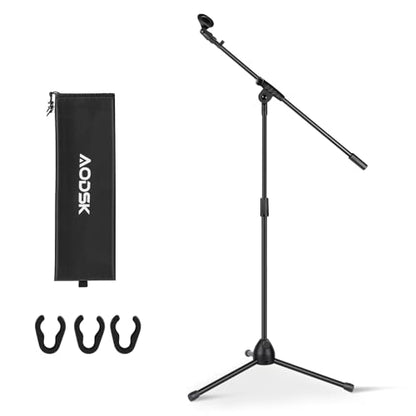 AODSK Deluxe Tripod Mic Stand with Boom Arm&Twist Clutch (Upgraded Version) - style: Upgraded version