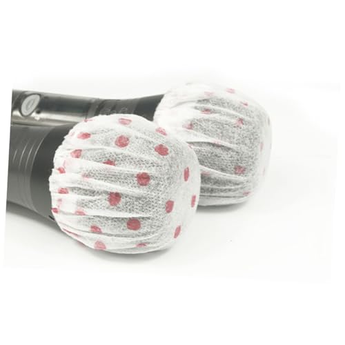 EXCEART 66pcs Disposable Non-woven Microphone Replacement for Karaoke Ktv and Events Breathable Moisture-resistant for Standard Microphones Dots - color: Polka Dots