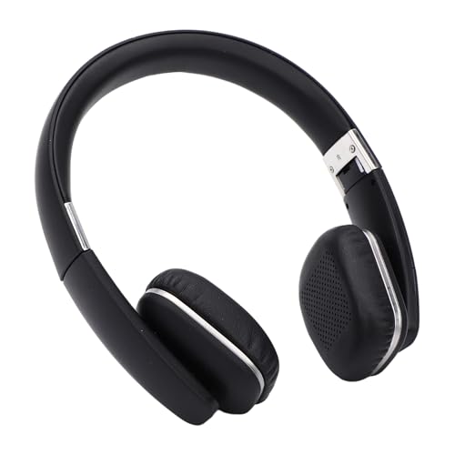 Focket Headphones Over Ear, 50H Playtime Foldable Wireless Headphones Lightweight Comfortable Headset with Dual Device Connectivity for Home Office Travel Work (Black) - color: Black
