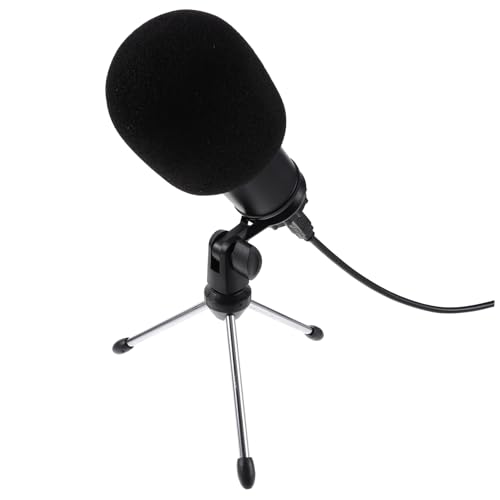 Kisangel USB Condenser Microphone Set for Streaming and Gaming Cardioid Polar Pattern Laptop Compatible Mute Button and Headphone Jack for Video Calls and Podcasts Style