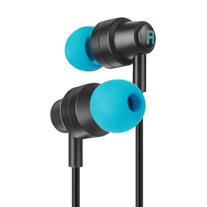 KASOTT Gaming Earbuds with Microphone, Wired Headphones, Low-Latency 3.5 mm Aux, Dual Driver Audio Designed for Gaming, Suitable for Work/Game/Telecommute/Music/Fitness Etc…, SR01-Blue, KS-SR01-LAN