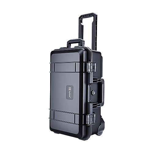 Lykus HC-5120 Hard Case with Wheels and Foam, Inner Size 18.98*10.24*6.3in | IP67 Waterproof, Pluckable Foam, Suitable for Cameras, Lenses, Electronic Equipment and More - size: HC-5120: 21.85x13.78x9.06 inch