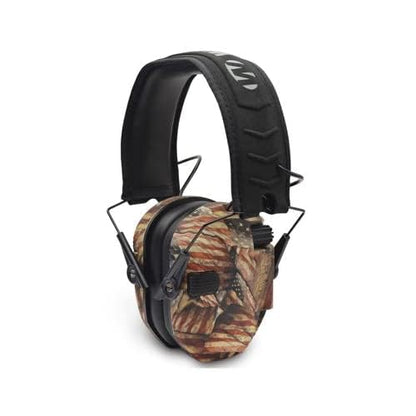 Walker's Razor Slim Electronic Earmuffs | Protective Case - color: American Flag, Red White and Blue