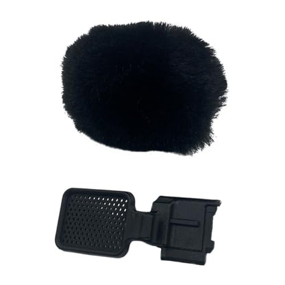 Secure Attachment Plush Cover for Hot Shoe Mount Ensuring Clear Voice Captures Outdoors Windproof Microphone Cover with Hot Shoe Mount Suitable - color: black boot black fu