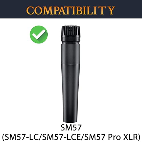 SOULWIT 6Pcs Pop Filter for Shure SM57 - Black | for SM57(SM57LC/SM57-LCE)/SM57 Pro Microphones