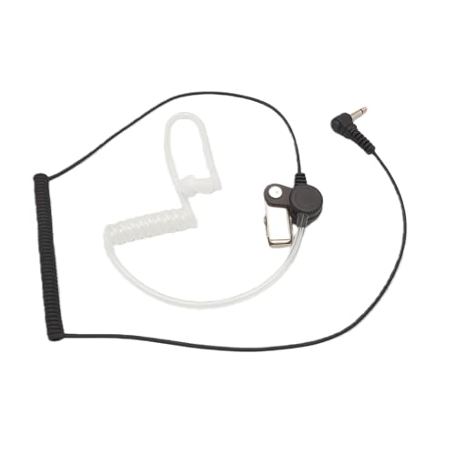 3.5mm Only Surveillance Acoustic Tube Earpiece Compatible with Two-Way Radios,with Clear Acoustic Coil Tube earpiece Audio,Radio earpiece for Police radios