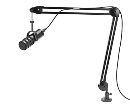 SAMSON Q9U XLR/USB Dynamic Broadcast Microphone x2 + Professional Studio Reference Headphones x2+ Mic Boom Arm x2 + Mic Cable x2 + Cloth - Top Value Bundle - size: 2 Person Broadcasting Bundle