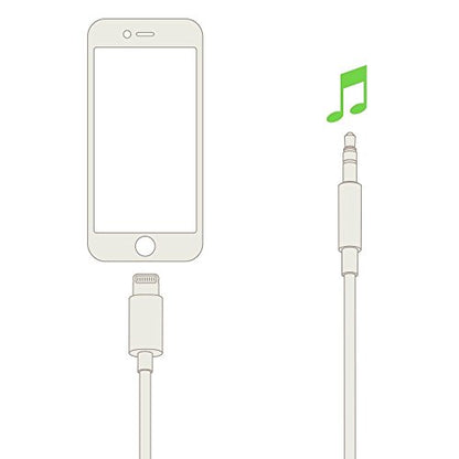 Belkin Lightning to 3.5mm Audio Cable, 6ft, Black | Connects iPhone to wired headphones, speakers, or car stereo, MFi certified, aux input, travel-friendly - color: Black, size: 6'