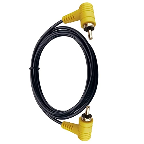 RCA Audio Cable Gold-Plated Elbow RCA line Lotus Male and Male Extension Lotus AV Video Cable Projector Audio 1.5m/5ft - color: 1.5m RCA male bend to male bend