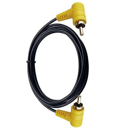 RCA Audio Cable Gold-Plated Elbow RCA line Lotus Male and Male Extension Lotus AV Video Cable Projector Audio 1.5m/5ft - color: 1.5m RCA male bend to male bend