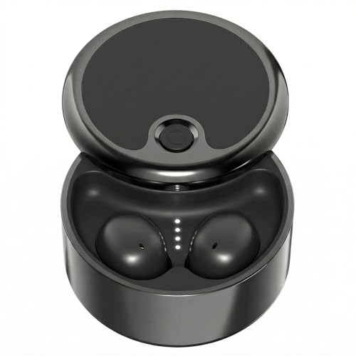Wireless Bluetooth Sleep Earbuds for Side Sleepers - Velvety Black | Miniature low profile fit, Stay-in architecture, Noise reduction, Twist open charging case, Wide device compatibility - color: Velvety Black