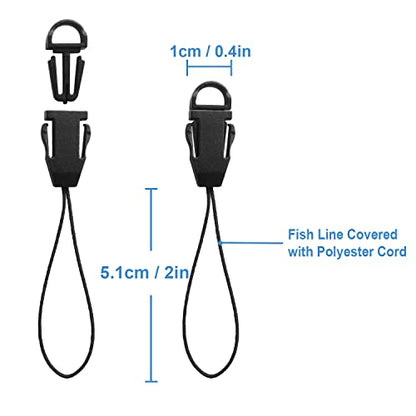 Lix&Rix Retractable Coiled Lanyards with Detachable Buckle | Quick Release Carabiner Clips - color: Blue 3pcs