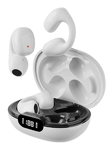 Wireless Earbuds,Wireless Ear Clip Bone Conduction Headphones,Open Sport Bone Earbuds,Bluetooth 5.3 Bone Conduction Head,Running Workout Painless Wearing Earring Earphone,for iOS Android Samsung