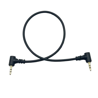 Seadream 2.5mm Audio Cable Short 2Pack 30cm 2.5mm Double Angled Male to Male Subminiature Stereo Headset Headphone Jack Gold Plated Connector Wire Cord Plug Cable (Double Angled) - style: Double Angled