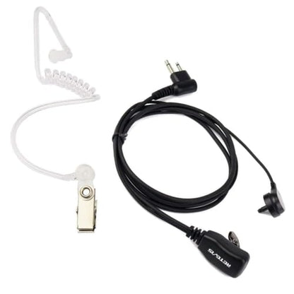 Retevis Acoustic Tube Walkie Talkie Earpiece with Mic, 2 Pin(1 Pack) | Compatible with Motorola CP100/CP100D/CP185/CP200/CP200D/ GP300/GP2000/BRP40/DLR1060 Walkie-talkies, Two Way Radio Earpiece