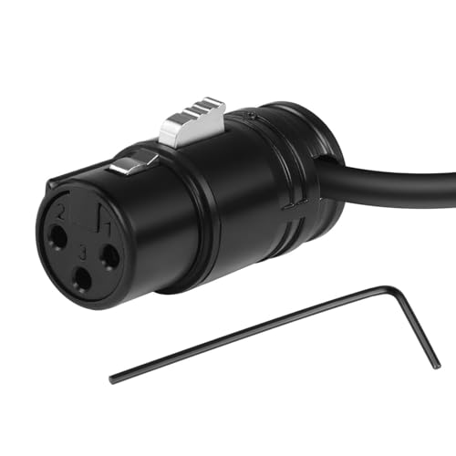 1.3FT XLR Male to XLR Female Mic Cable - Adjustable Angle, Low Profile, 3 Pin Balanced Shielded Mic Cord