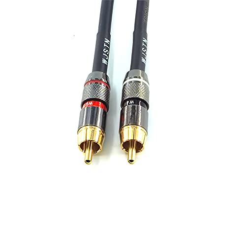 WJSTN-020 RCA to RCA Audio Cable, 1RCA Male to 1RCA Male Stereo Audio Cable Converter, Digital Stereo Audio Cable for subwoofer, Home Theater, high-Fidelity Audio-Double Shielding-2 Pack (4IN) - size: 4IN