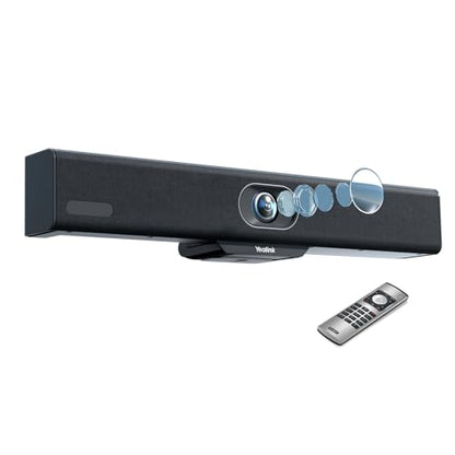 Yealink MeetingBar A10 Conference Room Camera and Microphone Android System | Teams Certified,4K Webcam,120 Angle,AI Auto Framing,Speaker Tracking,Noise Cancellation,8-Mic Array,Zoom Rooms,TV Video Bar - style: NO.2 A10-010 (with system)