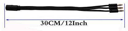zdyCGTim 3.5mm Audio Y Splitter Headphone Cable 3.5mm 1/8" inch Female to 3 3.5mm 1/8" inch Male Headset Mic & Stereo Audio Y Splitter Cable for Smartphone to Soundbox Adapter(30 CM/12 inch) (3-Pole) - color: 3-Pole