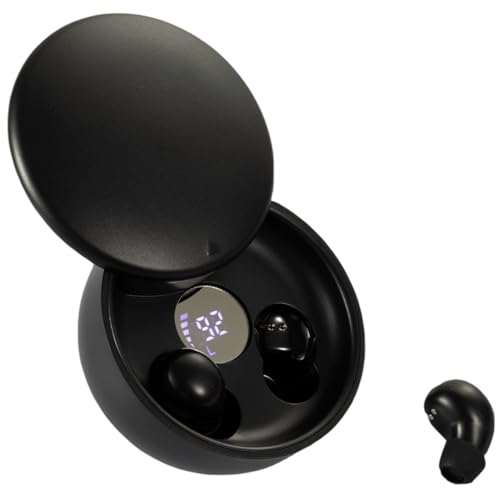 Mini Invisible Bluetooth Earbuds - Ergonomic Wireless Earbuds with Premium Sound Quality and One-Step Auto Pairing - color: Black