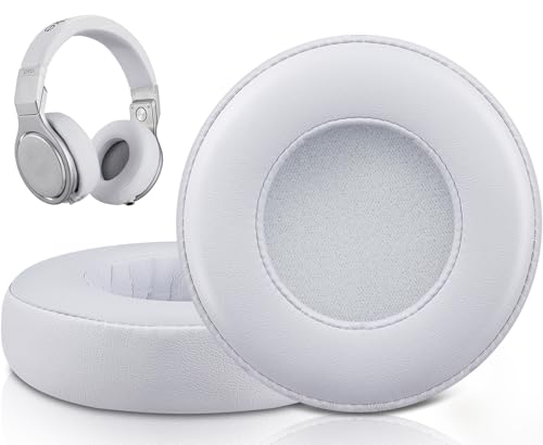 SOULWIT Ear Pads Cushions Replacement for Monster Beats Pro/by Dr Dre Detox Headphones, Ear Pads with Softer Protein Leather, High-Density Noise Isolation Foam - White - color: White