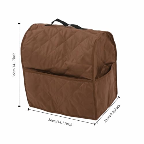 ‌Stand Mixer Cover with Storage Pockets and and Handle Dust Proof Protective Bag for 4.5QT Mixers and Small Kitchen Appliances(Brown) - color: Brown