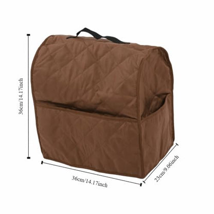 ‌Stand Mixer Cover with Storage Pockets and and Handle Dust Proof Protective Bag for 4.5QT Mixers and Small Kitchen Appliances(Brown) - color: Brown