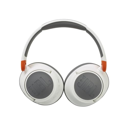 JBL JR 460NC - Cancelling Kids Headphones - White | JBL Safe Sound, Active Noise Cancelling, Communicate with built-in mic, Up to 20-hour battery life and quick recharging