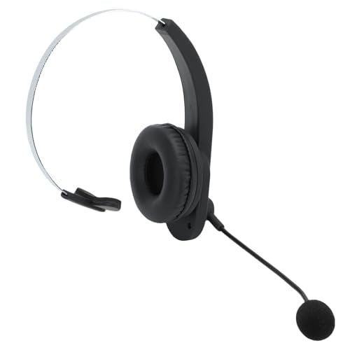 SUNGOOYUE Computer Headset with Noise Canceling Microphone, Wireless Headset for PC Phone, 5.4 for Stable Connection in Call Centers