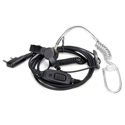 Retevis Surveillance Radio Earpiece, Coiled Cord, for H777/RT22/RT68/RT21 | Compatible with Pxton, Baofeng, Kenwood Walkie Talkie, Security, Police, Walkie Talkie Earpiece with Mic(10 Pack)