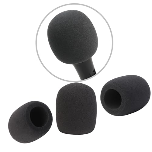 2 Pack Foam Mic Cover Handheld Microphone Windscreen | Fits Most Ball-Type Microphone, Soft and Comfortable Mic Muffler Handheld Microphone Cover