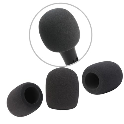 2 Pack Foam Mic Cover Handheld Microphone Windscreen | Fits Most Ball-Type Microphone, Soft and Comfortable Mic Muffler Handheld Microphone Cover