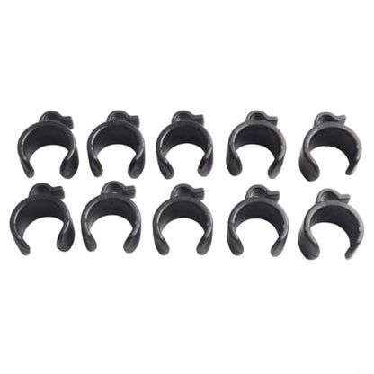 10 Pack Plastic Mic Cable Clips for Tripod Stand, ABS Microphone Wire Clamps Holder for Studio Desktop PC, Black Cable Management Organizers for 20-25mm Pipes(25mm) - size: 25mm