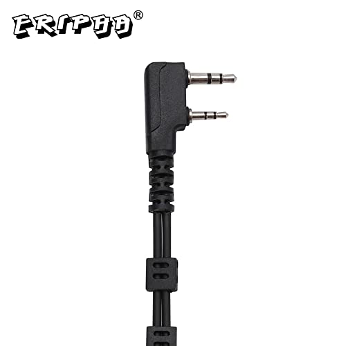 2-Pin Earpiece with PTT Mic for UV-5R/BF Series & Kenwood TK | 2-Way Radio Headset