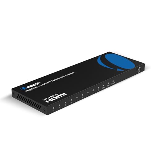 OREI 4K 1 in 8 Out HDMI Splitter 4:4:4 8-bit - HDMI 2.0, HDCP 2.2, 18 Gbps, 4K @ 60Hz HDMI Duplicator/Distributor UltaHD High Resolution (1x8) | OREI 4K 1 in 8 Out HDMI Splitter 4:4:4 8-bit - HDMI 2.0, HDCP 2.2, 18 Gbps, 4K@60Hz HDMI Duplicator UltaHD Hig