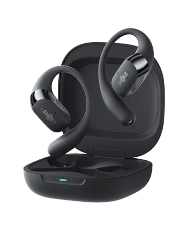 SHOKZ OpenFit 2+ Open-Ear Earbuds, Black, Dolby Audio,Wireless Charging | Soft Ear Hooks； IP55 Water-Resistant; USB-C Fast Charging；48H Playtime; Gym/outdoor/home use - color: Black, style: Dolby Audio / USB-C&Wireless