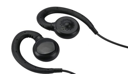 Two Way Radio Earpiece with Mic, C Hook Headset for Walkie Talkies, Security Surveillance Acoustic Tube Earpiece, 2 Pin Radio Compatible