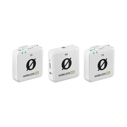 RØDE Wireless ME Dual Set Ultra-Compact Wireless Microphone System with Built-in Microphones, GainAssist Technology and 100m Range for Filmmaking, Interviews and Content Creation (White) - style: WIME Dual - White