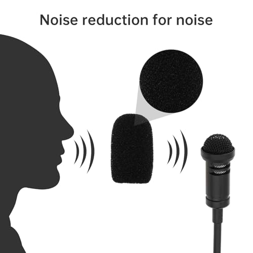 Lavalier Microphone Fit for DJI Mic 2 Rode Wireless Pro Wireless GO 2, Omnidirectional Lav Lapel Wearable Mic(1)