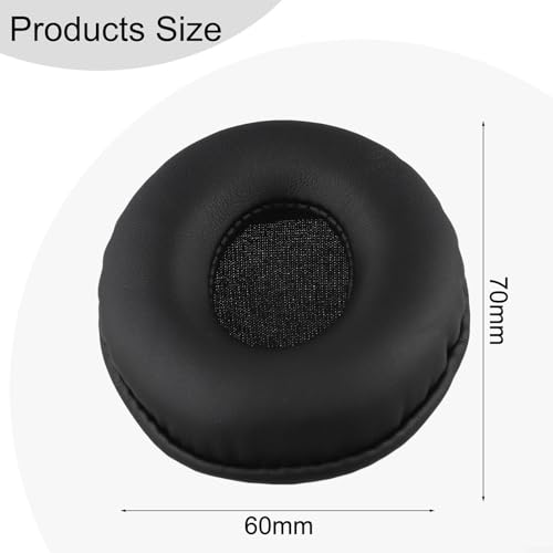 Ov-al Headphone Ear Pads Re-placement Sponge Leather Cushions for Enhanced Comfort and Durability, Soft Protein Leather U-pgrade Accessories Compatible with Various Headphone Models,(60 * 70) - color: 60*70