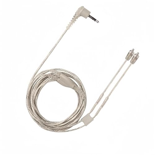 Replacement EAC64CL 64 -Inch Detachable Earphone Cable for Shure SE215, SE315, SE425 SE535 and SE846 Earphones (Clear) - color: Clear