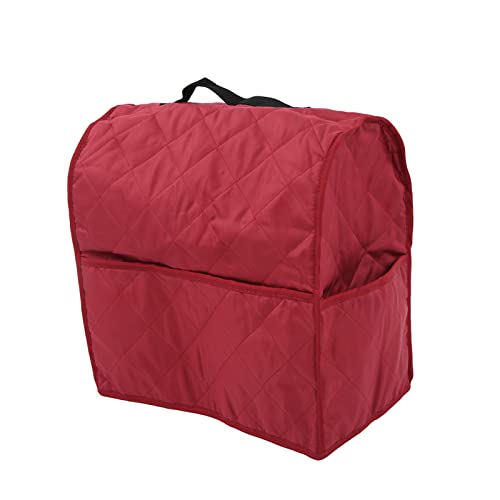 Kitchen Mixer Cover Carry Bag Premium Quilted Polyester Pongee Fabric Protective Dust Cover for Stand Mixers Blenders Storage 36cm x 36cm x 9.1in (Wine Red) - color: Wine Red