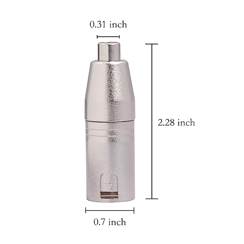 XLR Male to RCA Female Adapter Cable - 2 Pack Audio Connector Converter for Microphone - color: XLR M To RCA F