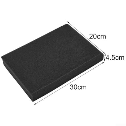 High Density Acoustic Foam Pads for 5-6 Inch Studio Monitor Speakers, Anti-Vibration Isolation Wedges, Black