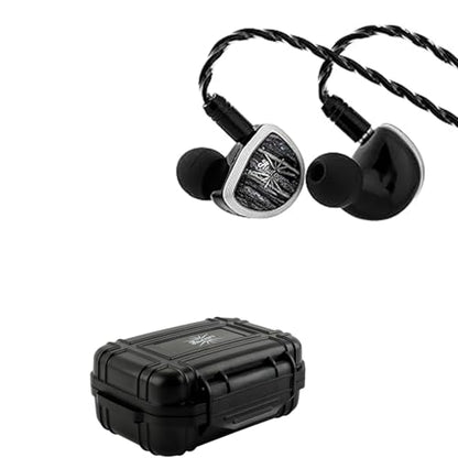 Linsoul Kiwi Ears Aether in Ear Monitor, 15.3mm Large Planar Driver IEM Earphone + Kiwi Ears SONICAP Waterproof Earbud Case