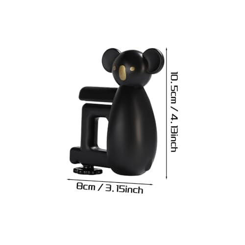Bear-Shaped Purse Hook for Table 3 Pieces - Under-Table Handbag Hanger, Desk Side Hook, Detachable Bag Holder and Headphone Stand, Space Saving Desk Organizer